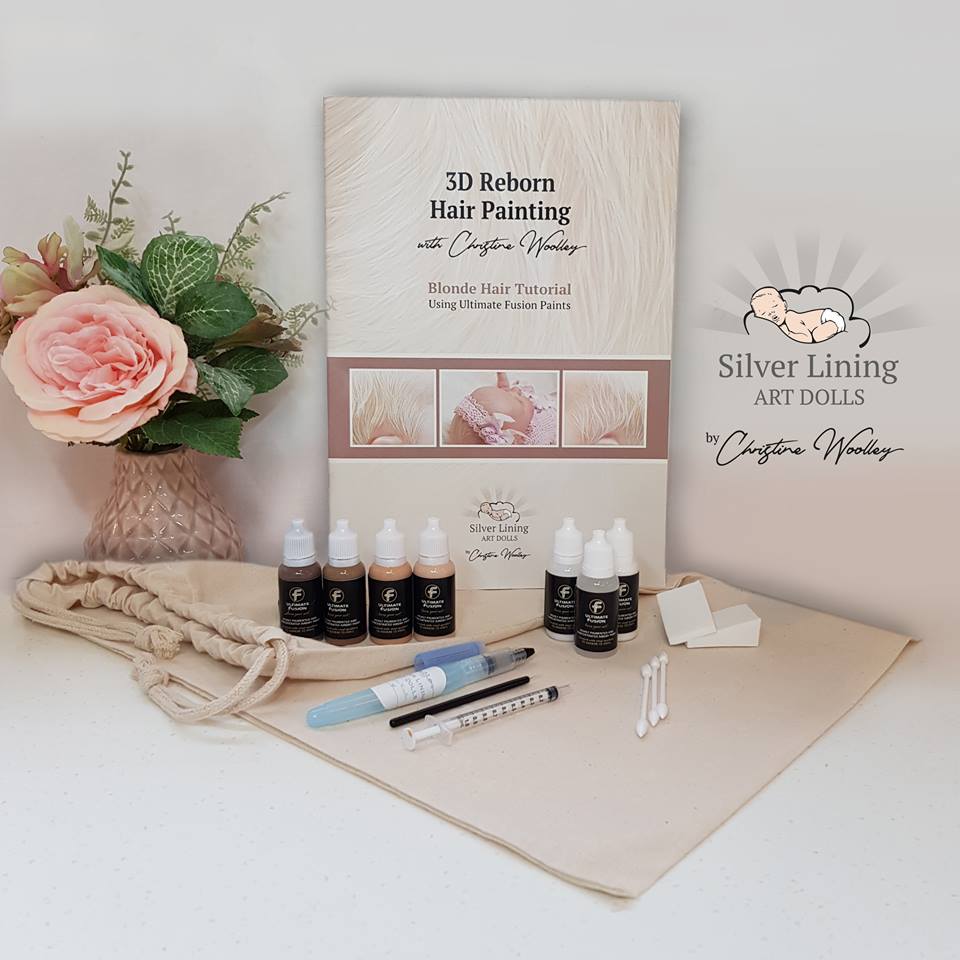3D Reborn Hair Painting Tutorial Kit By Christine WoolleyBlonde Hair
